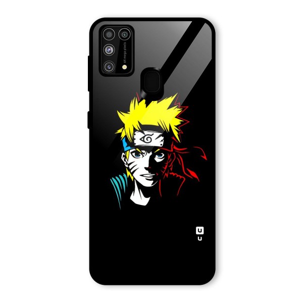 Naruto Pen Sketch Art Glass Back Case for Galaxy M31