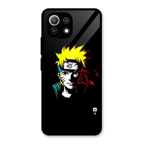 Naruto Pen Sketch Art Glass Back Case for Mi 11 Lite NE 5G