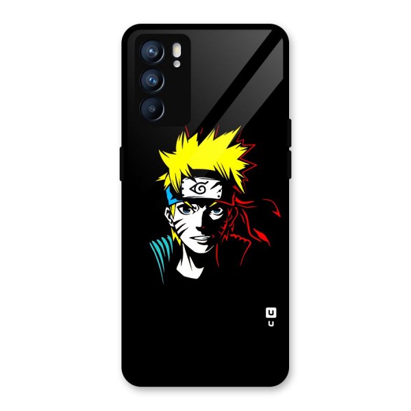 Naruto Pen Sketch Art Glass Back Case for Oppo Reno6 5G