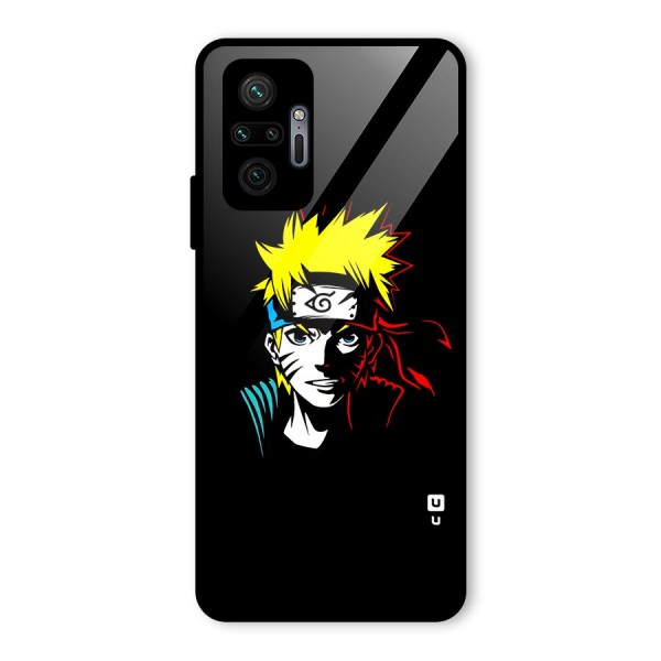 Naruto Pen Sketch Art Glass Back Case for Redmi Note 10 Pro