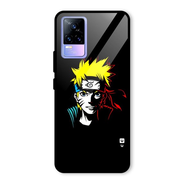 Naruto Pen Sketch Art Glass Back Case for Vivo Y73