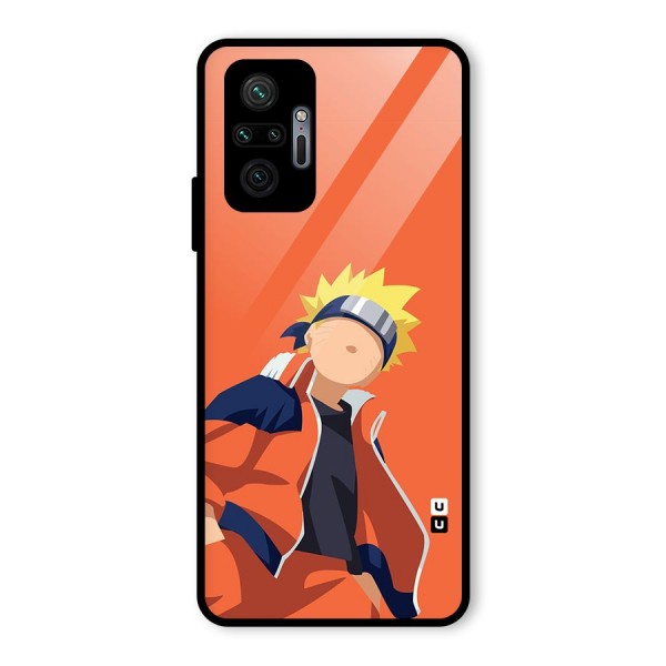 Naruto Uzumaki Minimalist Glass Back Case for Redmi Note 10 Pro