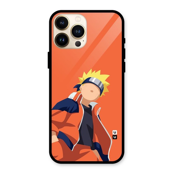 Naruto Uzumaki Minimalist Glass Back Case for iPhone 13 Pro Max