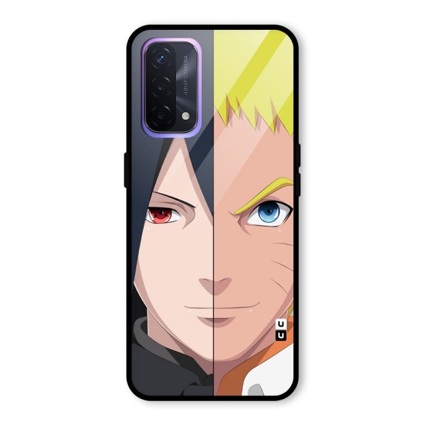Naruto and Sasuke Glass Back Case for Oppo A74 5G