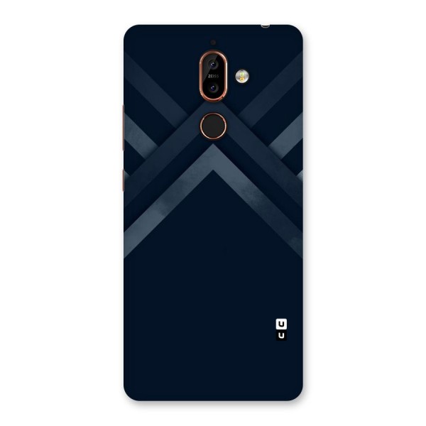 Navy Blue Arrow Back Case for Nokia 7 Plus