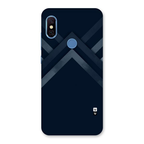 Navy Blue Arrow Back Case for Redmi Note 6 Pro