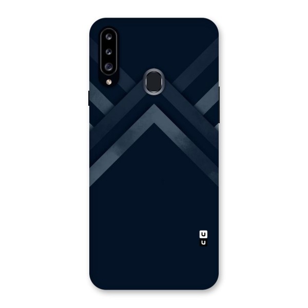 Navy Blue Arrow Back Case for Samsung Galaxy A20s