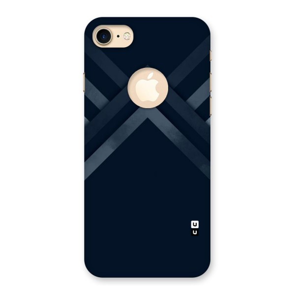 Navy Blue Arrow Back Case for iPhone 7 Logo Cut