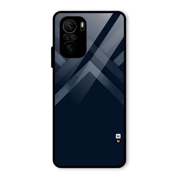 Navy Blue Arrow Glass Back Case for Mi 11X Pro