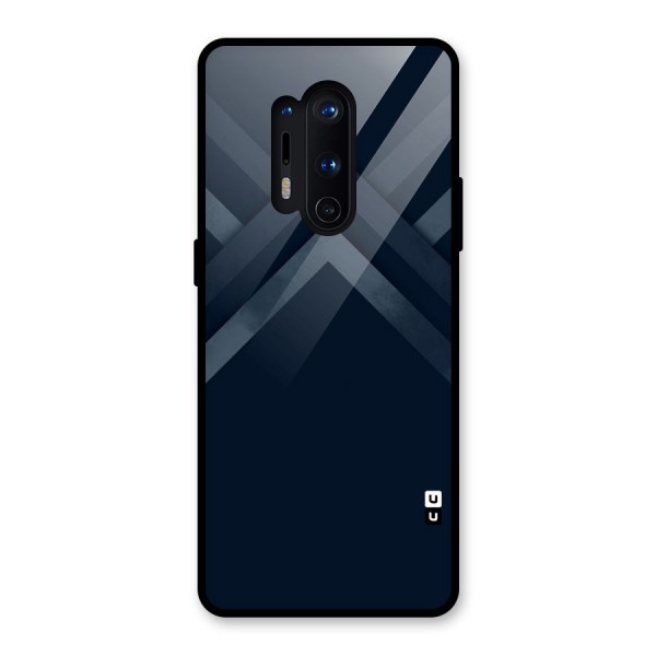 Navy Blue Arrow Glass Back Case for OnePlus 8 Pro