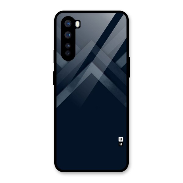 Navy Blue Arrow Glass Back Case for OnePlus Nord