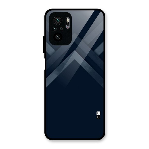 Navy Blue Arrow Glass Back Case for Redmi Note 10