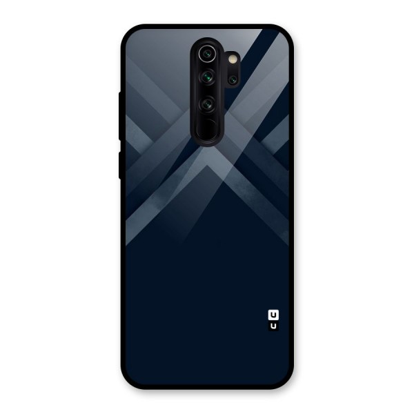 Navy Blue Arrow Glass Back Case for Redmi Note 8 Pro