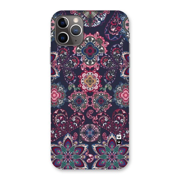 Navy Blue Bloom Pattern Back Case for iPhone 11 Pro Max
