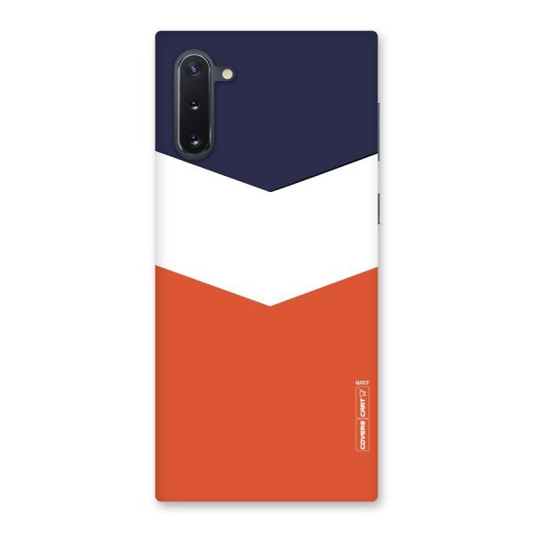 Navy Blue White Orange Arrow Back Case for Galaxy Note 10