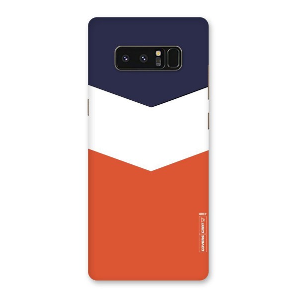 Navy Blue White Orange Arrow Back Case for Galaxy Note 8