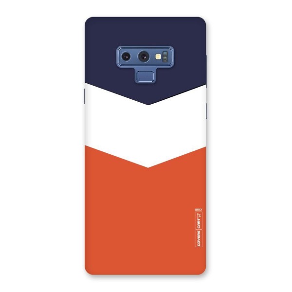 Navy Blue White Orange Arrow Back Case for Galaxy Note 9