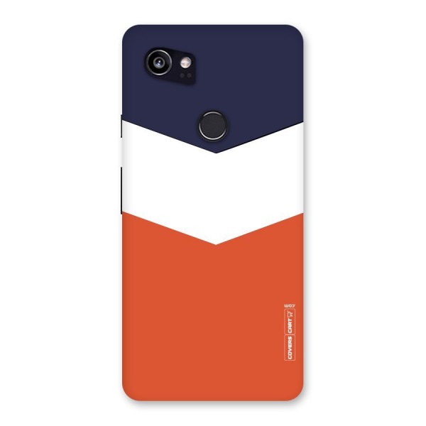 Navy Blue White Orange Arrow Back Case for Google Pixel 2 XL