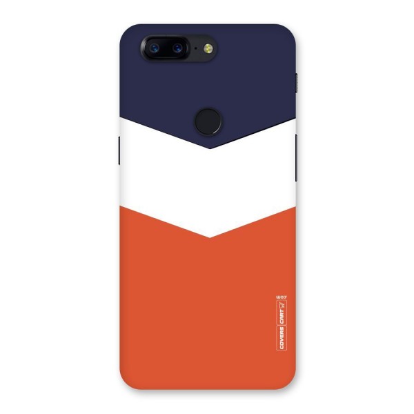 Navy Blue White Orange Arrow Back Case for OnePlus 5T