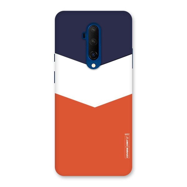 Navy Blue White Orange Arrow Back Case for OnePlus 7T Pro