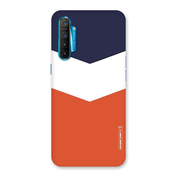 Navy Blue White Orange Arrow Back Case for Realme XT