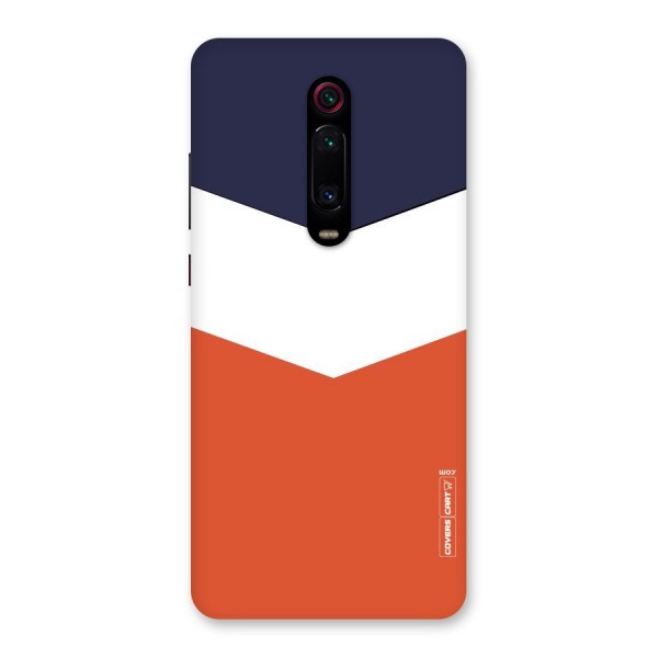 Navy Blue White Orange Arrow Back Case for Redmi K20 Pro