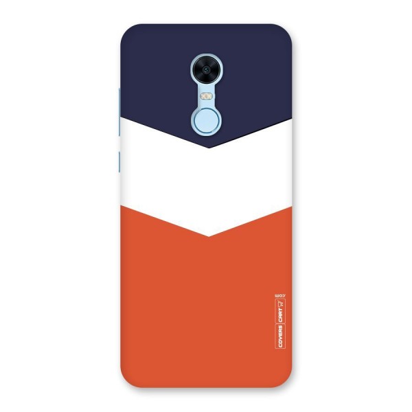 Navy Blue White Orange Arrow Back Case for Redmi Note 5