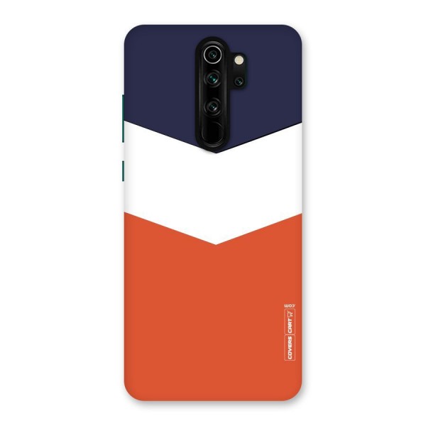 Navy Blue White Orange Arrow Back Case for Redmi Note 8 Pro