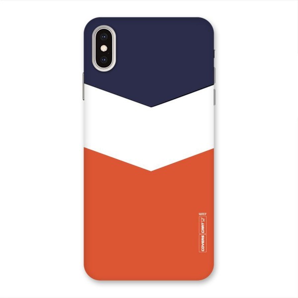 Navy Blue White Orange Arrow Back Case for iPhone XS Max