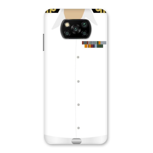 Navy Uniform Back Case for Poco X3