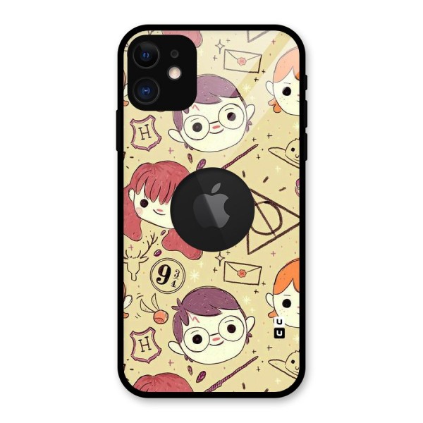 Nerds Glass Back Case for iPhone 11 Logo Cut