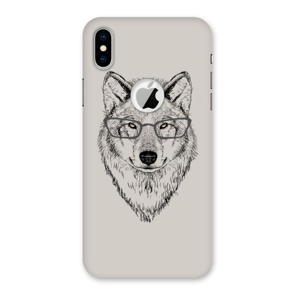 Nerdy Wolf Back Case for iPhone X Logo Cut