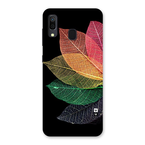Net Leaf Color Design Back Case for Galaxy A30