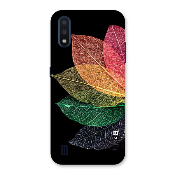 Net Leaf Color Design Back Case for Galaxy M01