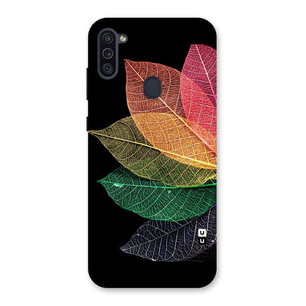 Net Leaf Color Design Back Case for Galaxy M11