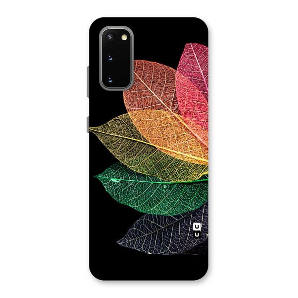 Net Leaf Color Design Back Case for Galaxy S20