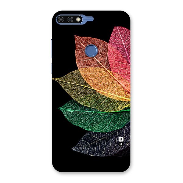Net Leaf Color Design Back Case for Honor 7C
