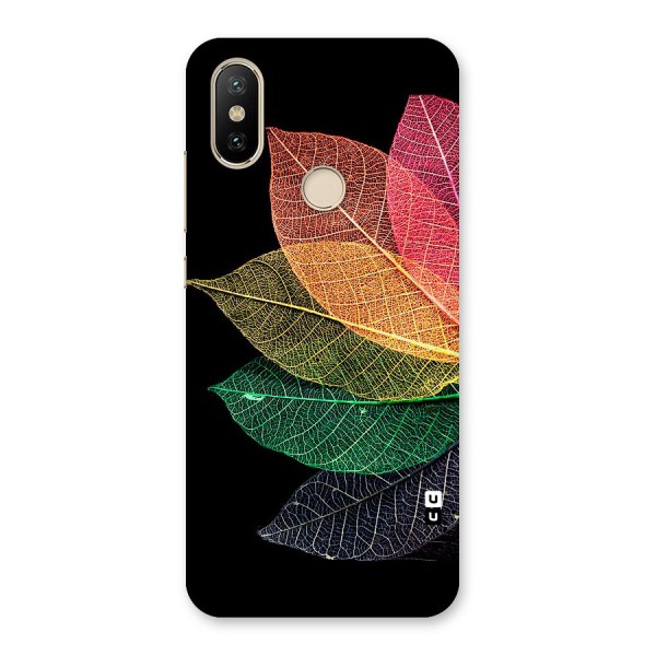 Net Leaf Color Design Back Case for Mi A2