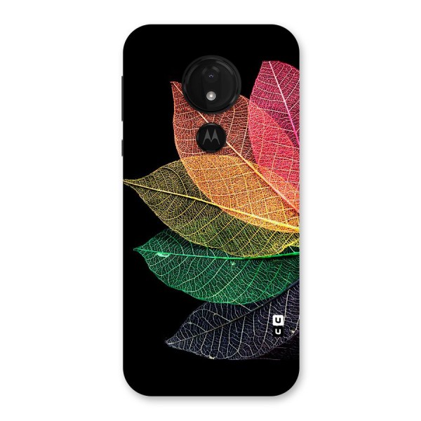 Net Leaf Color Design Back Case for Moto G7 Power