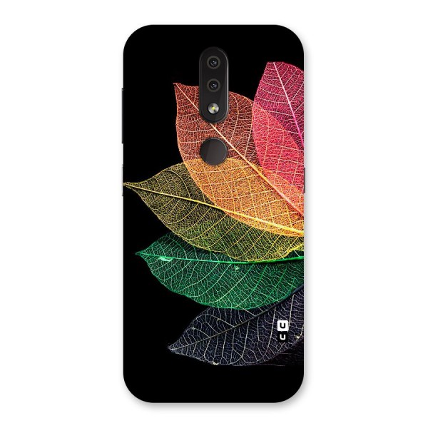 Net Leaf Color Design Back Case for Nokia 4.2