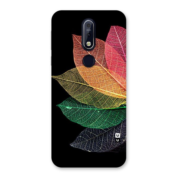 Net Leaf Color Design Back Case for Nokia 7.1