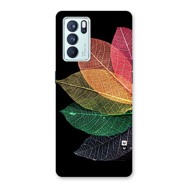 Net Leaf Color Design Back Case for Oppo Reno6 Pro 5G