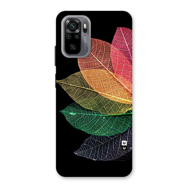 Net Leaf Color Design Back Case for Redmi Note 10