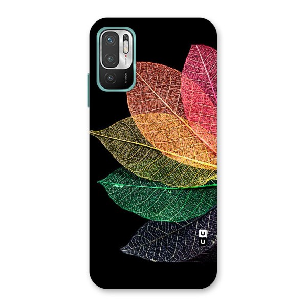 Net Leaf Color Design Back Case for Redmi Note 10T 5G