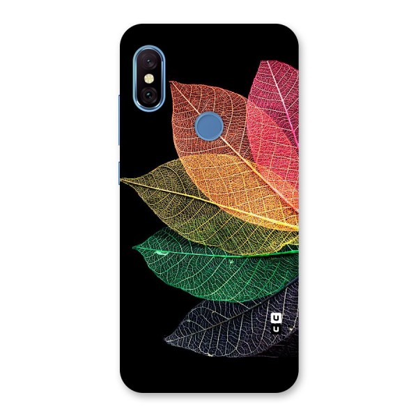 Net Leaf Color Design Back Case for Redmi Note 6 Pro