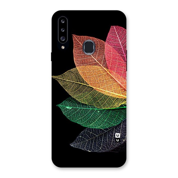 Net Leaf Color Design Back Case for Samsung Galaxy A20s