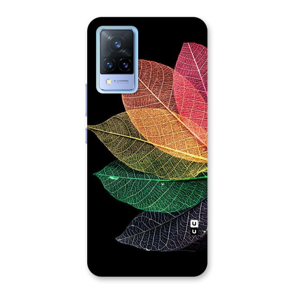 Net Leaf Color Design Back Case for Vivo V21 5G