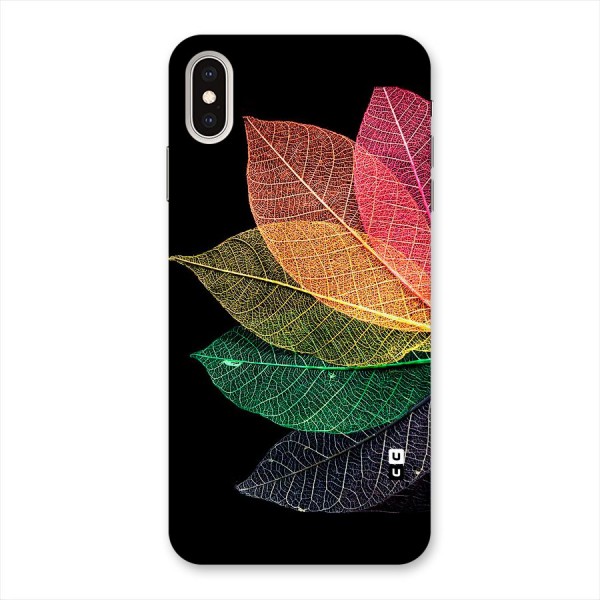 Net Leaf Color Design Back Case for iPhone XS Max