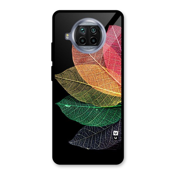 Net Leaf Color Design Glass Back Case for Mi 10i