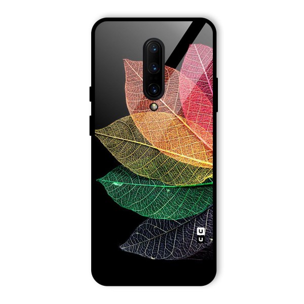 Net Leaf Color Design Glass Back Case for OnePlus 7 Pro
